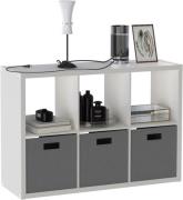 INOSIGN Boekenkast IZOLA, roomdivider, ordnerstelling, kubusrek, met 6...