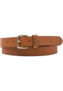 Levi's® Leren riem Calypso met vierkante sluiting en goudkleurige afwe...
