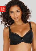 Lascana Push-up-bh met beugel in trendy high-apex ontwerp, sexy linger...