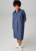 Aniston PLUS Jeans jurk met overhemdkraag