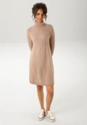 Aniston CASUAL Gebreide jurk met kabelpatroon in het bovenstuk en de l...