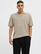 Jack & Jones Trui met korte mouwen JJELEO KNIT POLO SS LN