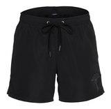 JOOP! Zwemshort Solid Korenbloem-logo, korte zijsplitten