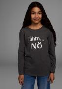 KIDSWORLD Shirt met lange mouwen Ähm ...NÖ Lange mouwen, getailleerde ...