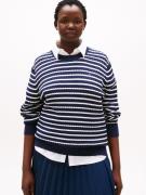 Tommy Hilfiger Curve Gebreide trui CRV CO CABLE FINE GG C-NK LS SWT