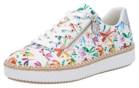 Rieker Plateausneakers , veterschoen, halfschoen, sneaker met zijrits