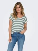 Only Shirt met V-hals ONLLIRA LIFE S/S V-NECK TOP JRS NOOS