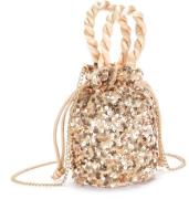 Vivance Schoudertas Minibag Buideltas, feesttas met glitter, schoudert...