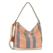 Gabor Hobo-tas Annett in bamboe-look bezet met glad kunstleer en een f...