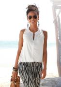 Lascana Tanktop met decoratief accessoire, casual blousetop, elegant