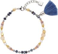 LEONARDO Armband Babsi, 024314 met sodaliet - met glasparel, parelmoer...