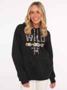 Zwillingsherz Hoodie Wild Free met pailletten, koord en binnenkant van...