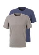 John Devin T-shirt van gestructureerde katoenkwaliteit - in 2-delige s...