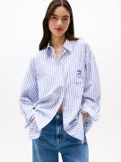 TOMMY JEANS Overhemdblouse TJW OVS BADGE STRIPE SHIRT