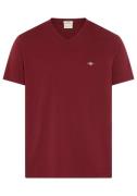 Gant T-shirt SLIM SHIELD V-NECK T-SHIRT met een klein geborduurd logo ...