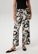 Aniston CASUAL Comfortbroek met royale bladeren gedessineerd