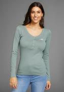 KangaROOS Shirt met lange mouwen oprolbare mouwen, figuurvolgende snit...