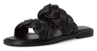 Tamaris Slippers , blokhak, zomerschoen, slippers met gevlochten banda...