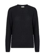 FREEQUENT Gebreide trui FQDODO met fijnste gaatjesborduurwerk