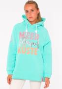 Zwillingsherz Hoodie Zee Strand Kust met capuchon, pailletten-opschrif...