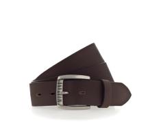 MUSTANG Leren riem Geperforeerd volleder met glans, 4 cm