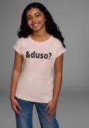 KIDSWORLD T-shirt &duso? korte mouwen, bedrukt, ronde hals, van katoen