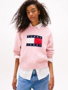 TOMMY JEANS Gebreide trui TJW MELANGE FLAG SWEATER RIB EXT