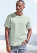 John Devin T-shirt Met structuur Rondhalsshirt met structuur van katoe...
