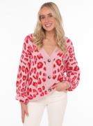 Zwillingsherz Vest Big Leo met knopen en opvallend leo-patroon, one si...