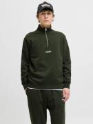 Jack & Jones Sweatshirt JJESOHO SWEAT QUARTER ZIP HN NOOS