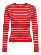 Only Gebreide trui ONLMILA LS STRIPE BUTTON O-NECK CC KNT