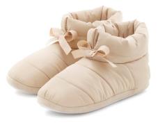 Vivance Pantoffels voor instappen, gestikte look, pluche, slipper, pan...