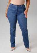 Aniston PLUS Straight jeans met licht used effect