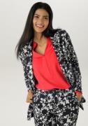 Aniston SELECTED Lange blazer met abstracte, bloemige patroon