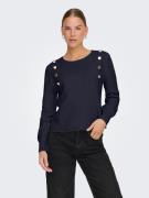 Only Gebreide trui ONLJEANETT LIFE LS BUTTON O-NECK CS KNT