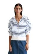 Marc O'Polo DENIM Capuchonsweatvest gestreept, relaxed fit, brede manc...