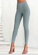 Lascana Highwaist legging met decoratieve knopen