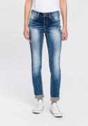 Arizona Skinny fit jeans Met contrastnaden en klepzakken lange broekpa...