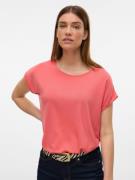 Vero Moda Shirt met ronde hals VMAVA PLAIN SS TOP GAJRS NOOS