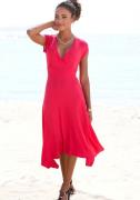 Beachtime Zomerjurk met puntzoom en strik, jersey jurk, asymmetrisch r...