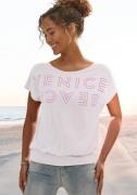 Venice Beach Shirt met ronde hals met logoprint, t-shirt, zomerse spor...