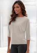Lascana Shirt met ronde hals Met elegante glinsterafwerkingen in een g...