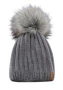 chillouts Pomponmuts Lorena Hat met afneembare faux-fur pompon