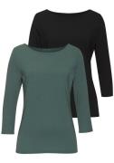 Lascana Shirt met 3/4 mouwen van elastische katoen-modal kwaliteit (Se...