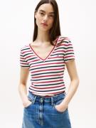 TOMMY JEANS Shirt met korte mouwen TJW SLIM ESSENTIAL RIB V SS