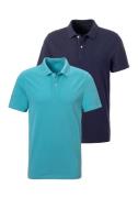 John Devin Poloshirt met subtiele hoogwaardige logoborduursel - 2-pack...