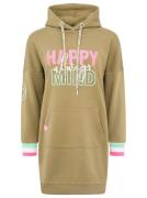 Zwillingsherz Sweatjurk Always Happy Mind met capuchon en vrolijke boo...