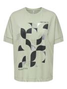 Only Shirt met korte mouwen ONLJANY S/S O-NECK PRINT TOP BOX JRS