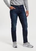 Bruno Banani Straight jeans Dylan rechte pasvorm, used-wassing, lage t...