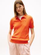 Tommy Hilfiger Poloshirt CO CABLE POLO-NK SS SWEATER